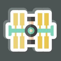 Sticker Space Station. related to Satellite symbol. simple design editable. simple illustration vector
