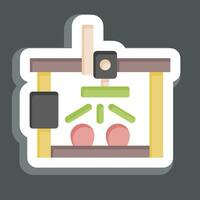 Sticker Farmbot. related to Smart Home symbol. simple design editable. simple illustration vector