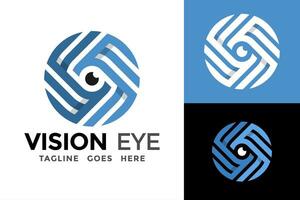 Vision Eye Logo design vector symbol icon illustration