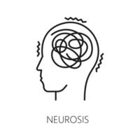 Neurosis psychological disorder problem icon vector