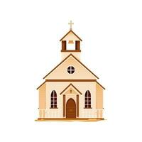 Western Wild West town church or chapel building vector