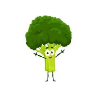 Broccoli cartoon keto diet food vector character