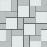 Pavement top view pattern, grey mosaic bricks vector