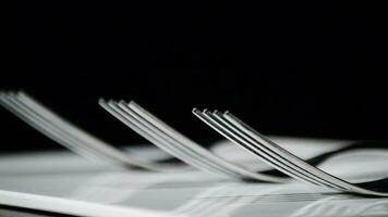 Forks, kitchen cutlery, rotating on white base video