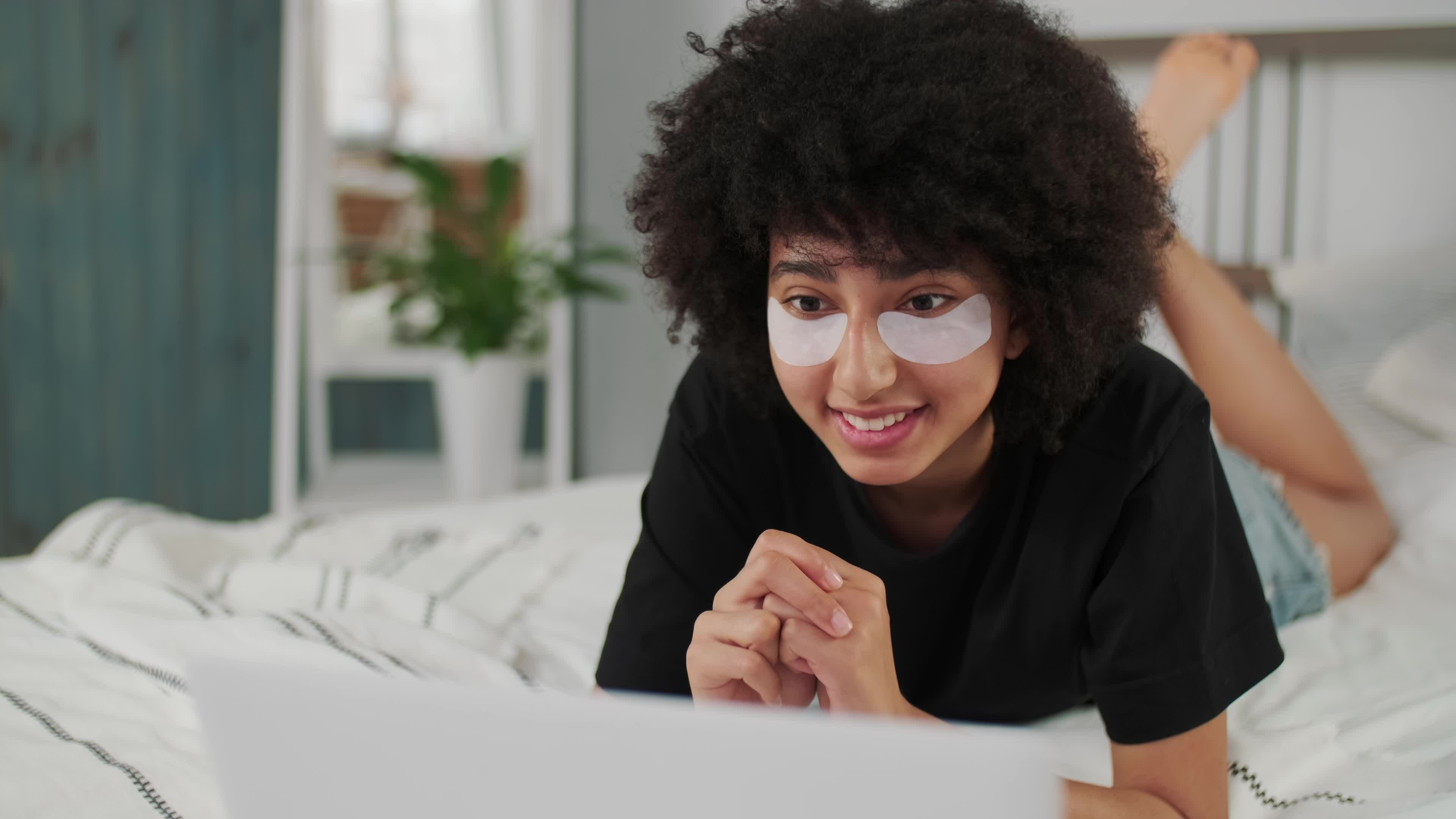 Skin Care, Cosmetics at Home, Online Learning, Remote Work, Afro