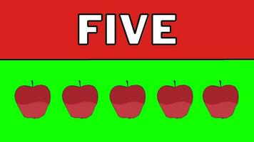 lernen Nummer Zählen und Früchte zum Kinder Reime Vorschule Bildung Lernen Video. video