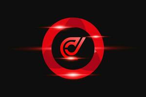DJ rojo logo diseño. vector logo diseño para negocio.