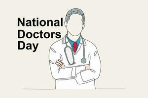 National Doctor's Day is October 24 vector