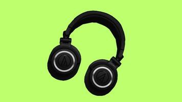 animated 2d headphone video