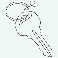 Continuous line hand drawing vector illustration key art