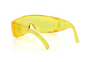 Yellow plastic glasses photo