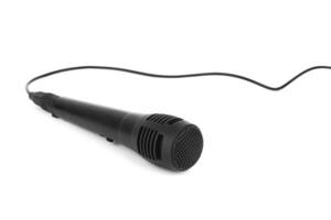 Musical microphone isolated photo