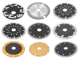 Circilar saw blades isolated photo