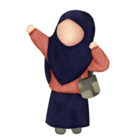 illustration av ung muslim flicka png