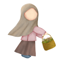 illustration av ung muslim flicka png