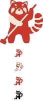 Modern, Clean Red Panda logo to appeal to commercial business owners needing cleaning vector