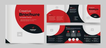 Square Trifold brochure design, Business square trifold brochure template vector