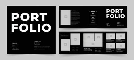 Square Portfolio Template Design vector