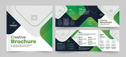 Square covers design templates for trifold brochure vector