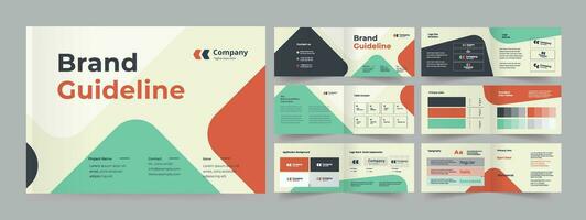 Brand Guideline and brand guide template vector