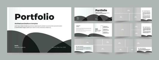 Multipurpose Landscape Portfolio Layout Template vector