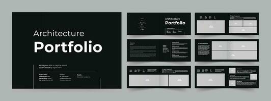 Professional Portfolio Architecture Portfolio Layout Design vector