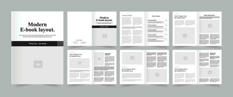 Modern eBook Layout Template vector