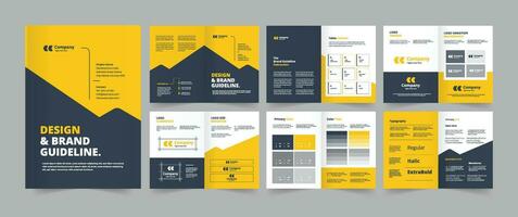 Modern Brand Guidelines Template vector