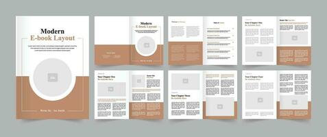 Modern eBook layout design vector