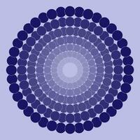 Abstract vector pattern in the form of blue geometric shapes arranged in a circle on a light background