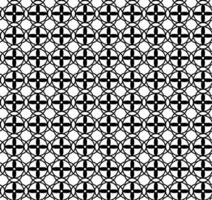 Vector seamless texture in the form of a lattice of black abstract patterns on a white background