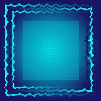 Vector abstract monochromatic blue frame with an original geometric pattern