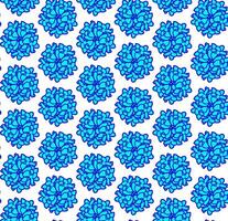 Vector seamless texture in the form of large blue flowers on a white background