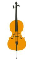 violonchelo bajo-viola musical instrumento mano dibujado, plano vector ilustración para música educación, orquesta, violín familia. dibujos animados violoncelo para volantes, folleto, tarjeta póster, plantilla, imprimir, logo, papel