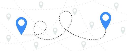 Geo location icon. Map pin symbol. Direction road background. Place marker. Navigation position. Destination address. GPS tag. Flat color. Vector sign.