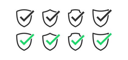 Shield safety icon. Protect symbol. Defense signs. Safe lock symbols. Strong defense icons. Black color. Vector sign.