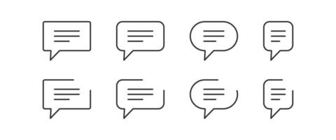 Speech bubble. Chat balloon symbol. Talk template. Communication banner. Message. Black color. Vector sign.