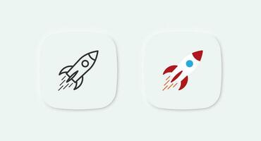 Rocket icon. Startup symbol. Spaceship signs.Vector isolated sign. vector