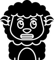 Shocked Glyph Icon vector