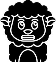 Shocked Glyph Icon vector