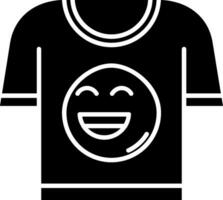 camiseta glifo icono vector