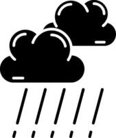 icono de glifo de lluvia vector