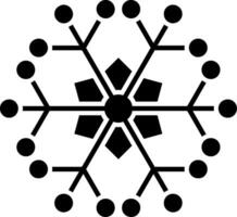 icono de glifo de copo de nieve vector