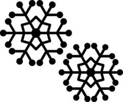 Snowflakes Glyph Icon vector