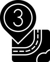 Three Glyph Icon vector