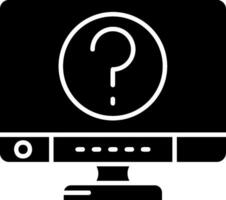 Question Glyph Icon vector