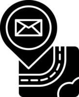 icono de glifo de correo electrónico vector