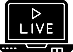 Live Glyph Icon vector