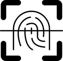 Finger print Glyph Icon vector