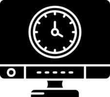 Time Glyph Icon vector